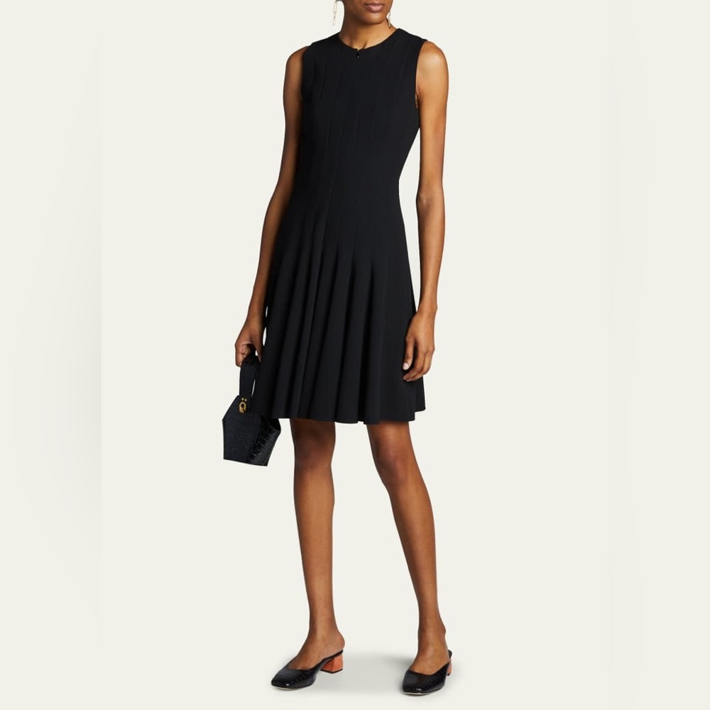 Akris Sleeveless Double Face Wool Front Zip Dress In Black Size US 4 $2,990.00 - Picture 5 of 16